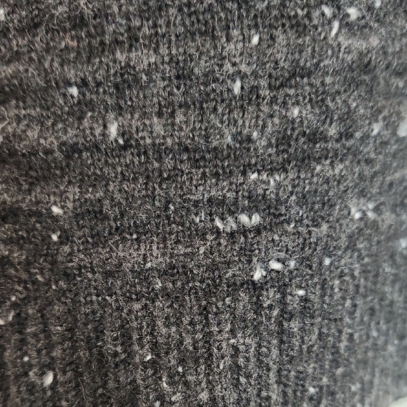 Madewell Donegal Tweed Wool Blend Mockneck Sweater - Dark Grey Fleck - Size S - Picture 8 of 8